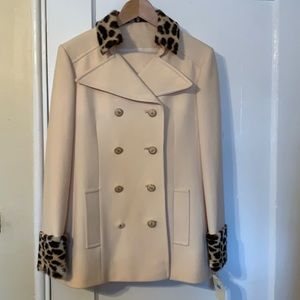 Vintage Leopard Print Collar and Cuff Jacket and Pants (Pantsuit)